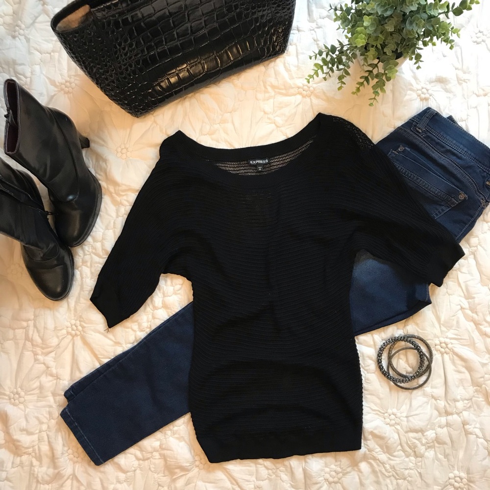 Express Black Light-knit Sweater